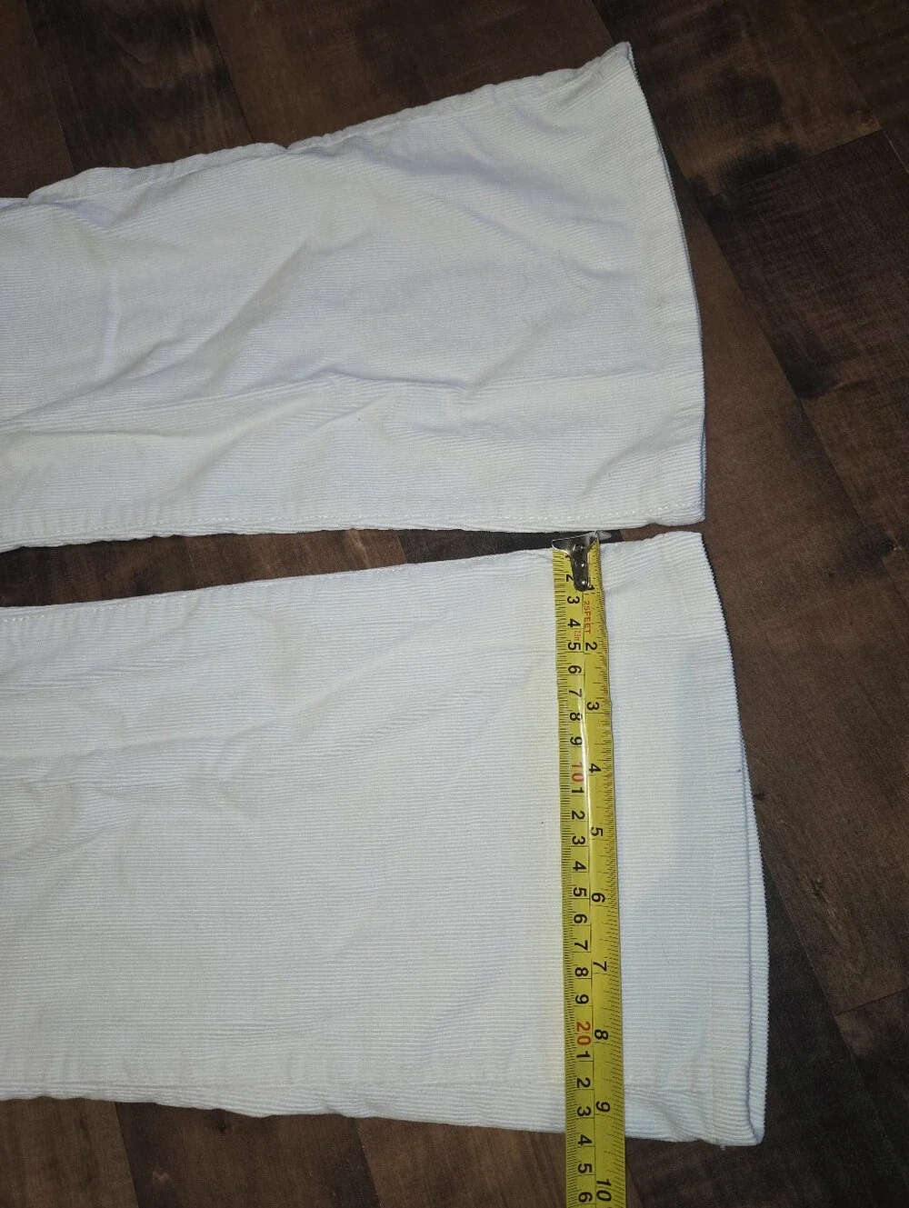 Talbots Petites Crisp White Corduroy Pants [Size 10P] Warm Cozy Straight Leg